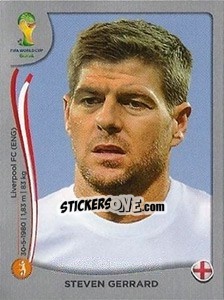 Figurina Steven Gerrard - FIFA World Cup Brazil 2014. Platinum edition - Panini