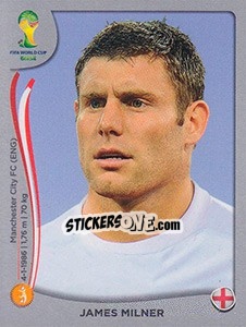 Sticker James Milner - FIFA World Cup Brazil 2014. Platinum edition n. 311 - Panini