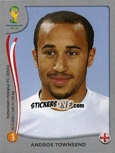 Figurina Andros Townsend - FIFA World Cup Brazil 2014. Platinum edition - Panini