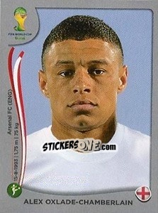 Sticker Alex Oxlade-Chamberlain - FIFA World Cup Brazil 2014. Platinum edition n. 313 - Panini