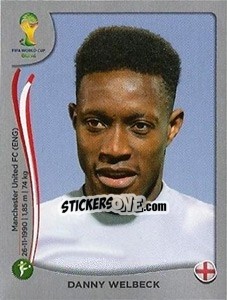 Sticker Danny Welbeck - FIFA World Cup Brazil 2014. Platinum edition n. 314 - Panini