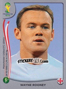 Figurina Wayne Rooney - FIFA World Cup Brazil 2014. Platinum edition - Panini