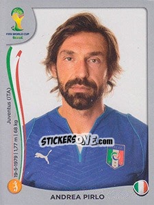 Cromo Andrea Pirlo - FIFA World Cup Brazil 2014. Platinum edition - Panini