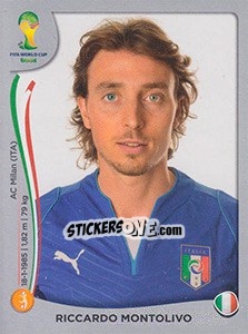 Sticker Riccardo Montolivo - FIFA World Cup Brazil 2014. Platinum edition - Panini