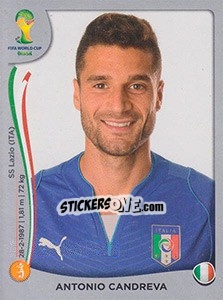 Cromo Antonio Candreva - FIFA World Cup Brazil 2014. Platinum edition - Panini