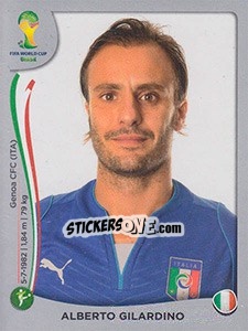 Sticker Alberto Gilardino - FIFA World Cup Brazil 2014. Platinum edition - Panini