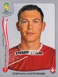 Sticker Stephan Lichtsteiner - FIFA World Cup Brazil 2014. Platinum edition n. 339 - Panini