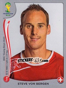 Sticker Steve Von Bergen - FIFA World Cup Brazil 2014. Platinum edition n. 341 - Panini