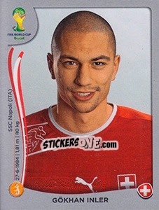 Sticker Gökhan Inler - FIFA World Cup Brazil 2014. Platinum edition - Panini