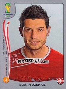 Sticker Blerim Džemaili - FIFA World Cup Brazil 2014. Platinum edition n. 348 - Panini