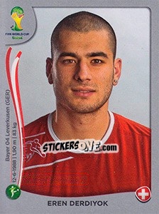 Sticker Eren Derdiyok - FIFA World Cup Brazil 2014. Platinum edition n. 353 - Panini