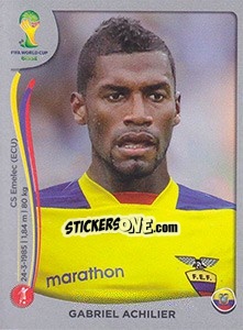 Cromo Gabriel Achilier - FIFA World Cup Brazil 2014. Platinum edition n. 361 - Panini