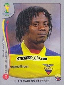Sticker Juan Carlos Paredes - FIFA World Cup Brazil 2014. Platinum edition n. 362 - Panini