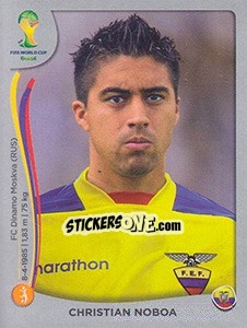 Sticker Christian Noboa - FIFA World Cup Brazil 2014. Platinum edition n. 366 - Panini