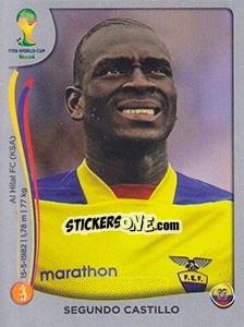Sticker Segundo Castillo - FIFA World Cup Brazil 2014. Platinum edition n. 367 - Panini