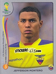 Sticker Jefferson Montero - FIFA World Cup Brazil 2014. Platinum edition n. 371 - Panini