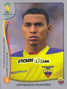 Sticker Jefferson Montero - FIFA World Cup Brazil 2014. Platinum edition - Panini