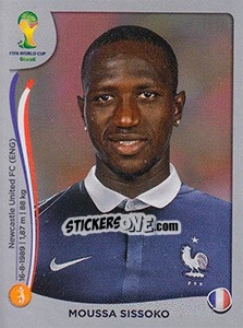 Sticker Moussa Sissoko - FIFA World Cup Brazil 2014. Platinum edition n. 383 - Panini