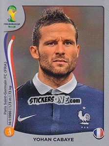 Sticker Yohan Cabaye - FIFA World Cup Brazil 2014. Platinum edition - Panini