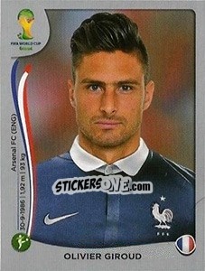 Sticker Olivier Giroud - FIFA World Cup Brazil 2014. Platinum edition n. 391 - Panini