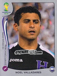 Sticker Noel Valladares - FIFA World Cup Brazil 2014. Platinum edition n. 395 - Panini