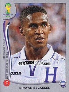 Cromo Brayan Beckeles - FIFA World Cup Brazil 2014. Platinum edition - Panini