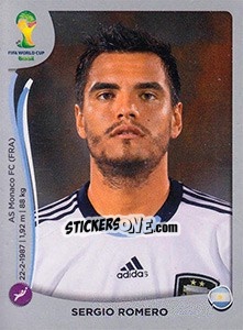 Sticker Sergio Romero - FIFA World Cup Brazil 2014. Platinum edition n. 414 - Panini