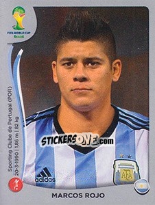 Sticker Marcos Rojo - FIFA World Cup Brazil 2014. Platinum edition n. 419 - Panini