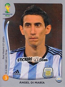 Sticker Ángel di María - FIFA World Cup Brazil 2014. Platinum edition n. 425 - Panini
