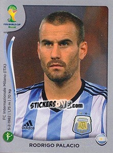 Sticker Rodrigo Palacio - FIFA World Cup Brazil 2014. Platinum edition n. 427 - Panini