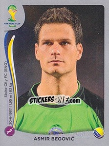 Sticker Asmir Begovic - FIFA World Cup Brazil 2014. Platinum edition - Panini