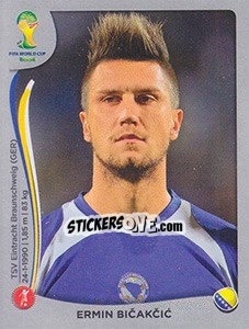 Sticker Ermin Bicakcic - FIFA World Cup Brazil 2014. Platinum edition - Panini