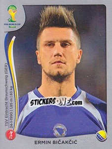 Sticker Ermin Bicakcic - FIFA World Cup Brazil 2014. Platinum edition n. 436 - Panini