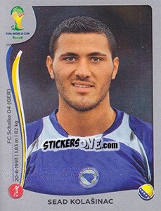 Figurina Sead Kolašinac - FIFA World Cup Brazil 2014. Platinum edition - Panini