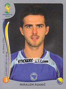 Sticker Miralem Pjanic - FIFA World Cup Brazil 2014. Platinum edition n. 444 - Panini