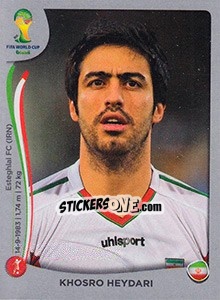Sticker Khosro Heydari - FIFA World Cup Brazil 2014. Platinum edition n. 454 - Panini