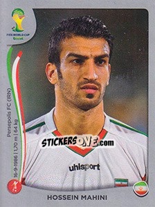 Sticker Hossein Mahini - FIFA World Cup Brazil 2014. Platinum edition n. 455 - Panini
