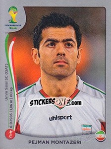 Sticker Pejman Montazeri - FIFA World Cup Brazil 2014. Platinum edition - Panini