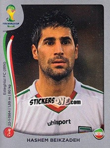 Sticker Hashem Beikzadeh - FIFA World Cup Brazil 2014. Platinum edition n. 458 - Panini