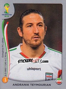 Sticker Andranik Teymourian - FIFA World Cup Brazil 2014. Platinum edition n. 461 - Panini