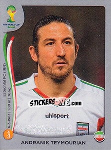 Sticker Andranik Teymourian - FIFA World Cup Brazil 2014. Platinum edition - Panini