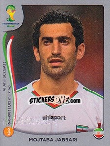 Sticker Mojtaba Jabbari - FIFA World Cup Brazil 2014. Platinum edition n. 462 - Panini