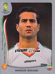 Sticker Masoud Shojaei - FIFA World Cup Brazil 2014. Platinum edition n. 463 - Panini