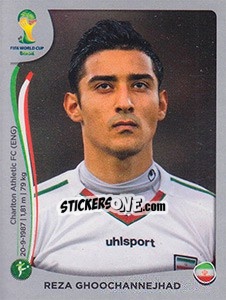 Sticker Reza Ghoochannejhad - FIFA World Cup Brazil 2014. Platinum edition n. 465 - Panini