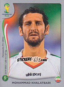 Cromo Mohammad Khalatbari - FIFA World Cup Brazil 2014. Platinum edition - Panini