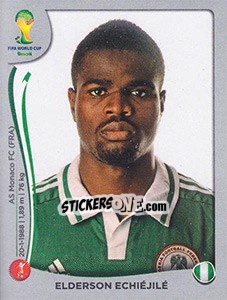 Sticker Elderson Echiejile - FIFA World Cup Brazil 2014. Platinum edition n. 475 - Panini