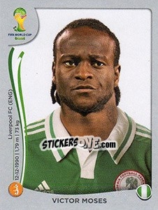 Figurina Victor Moses - FIFA World Cup Brazil 2014. Platinum edition - Panini