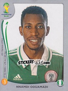 Cromo Nnamdi Oduamadi - FIFA World Cup Brazil 2014. Platinum edition - Panini