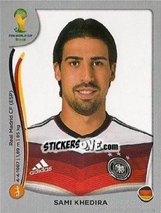 Sticker Sami Khedira - FIFA World Cup Brazil 2014. Platinum edition n. 496 - Panini
