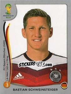 Sticker Bastian Schweinsteiger - FIFA World Cup Brazil 2014. Platinum edition n. 497 - Panini